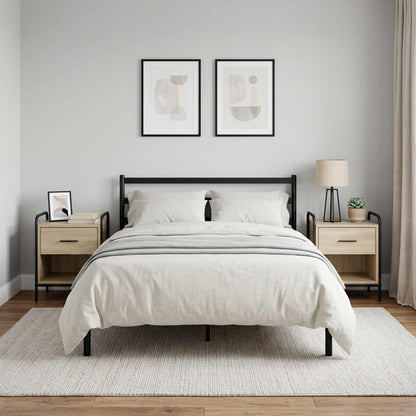 vidaXL Bedside Cabinet 2 pcs Sonoma Oak 40 x 30 x 50 cm 1