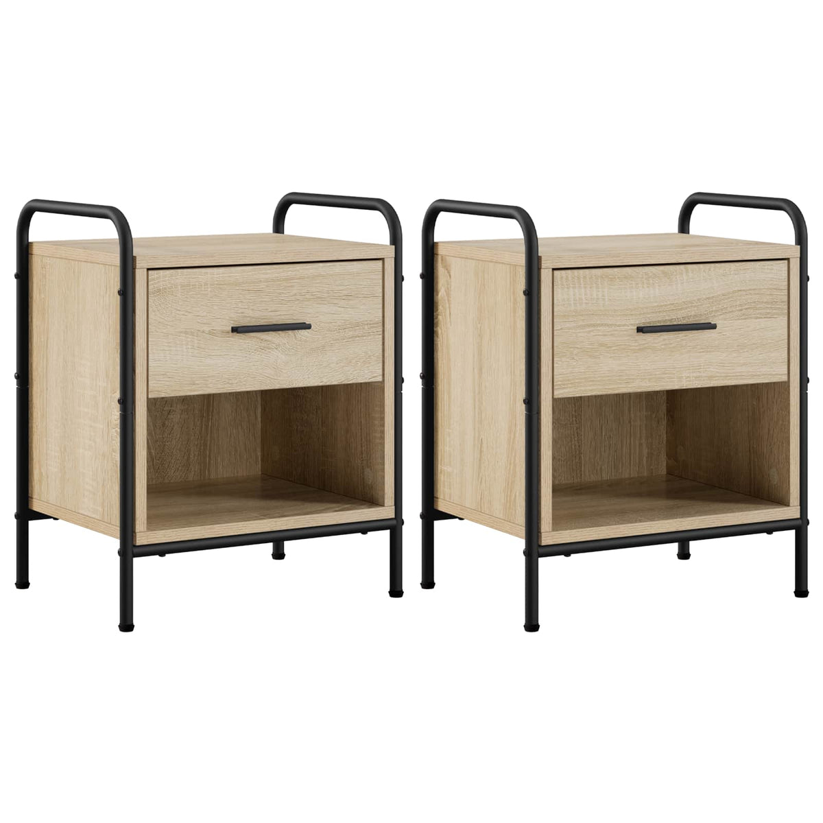 vidaXL Bedside Cabinet 2 pcs Sonoma Oak 40 x 30 x 50 cm 2
