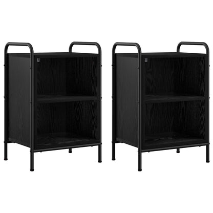 Bedside Cabinet 40 x 30 x 60 cm Engineered Wood Black oak