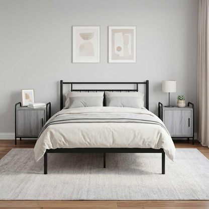 vidaXL Bedside Cabinet 2 pcs Grey Sonoma 40 x 30 x 50 cm 1