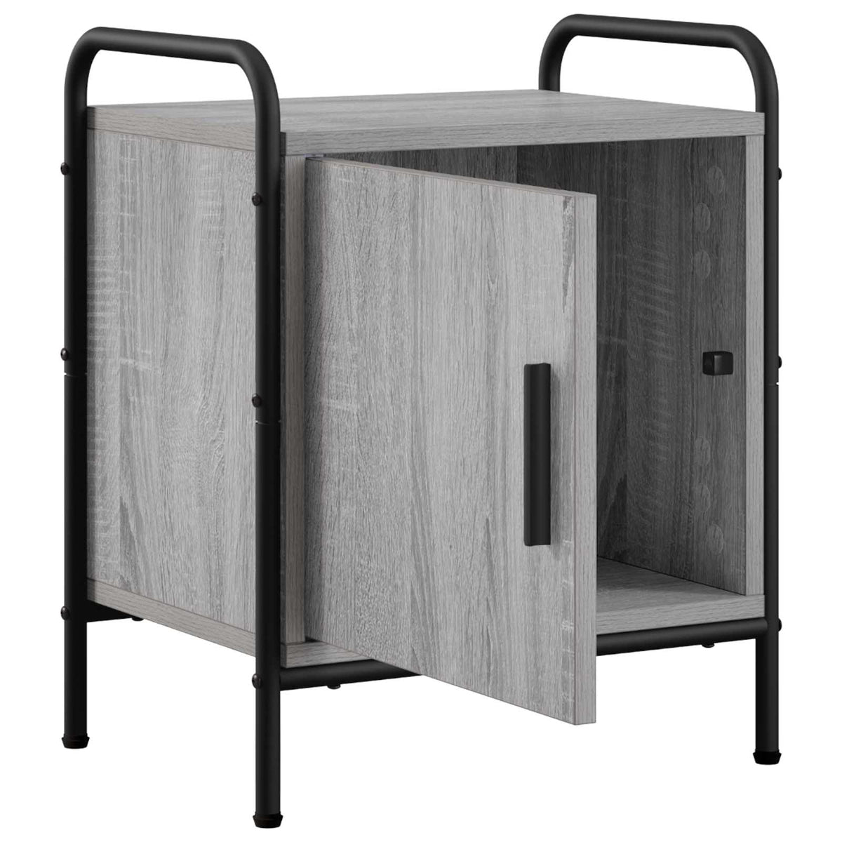 vidaXL Bedside Cabinet 2 pcs Grey Sonoma 40 x 30 x 50 cm 4