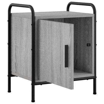 vidaXL Bedside Cabinet 2 pcs Grey Sonoma 40 x 30 x 50 cm 4
