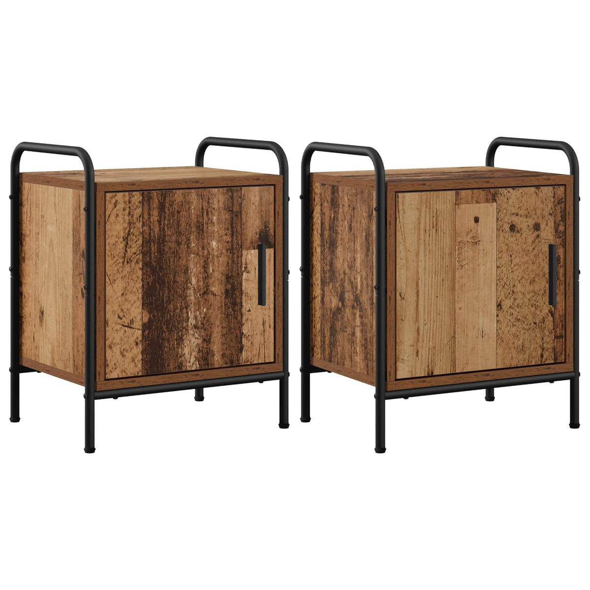 Bedside Cabinet 2 pcs Old Wood Engineered Wood