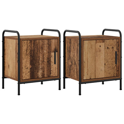 Bedside Cabinet 2 pcs Old Wood Engineered Wood