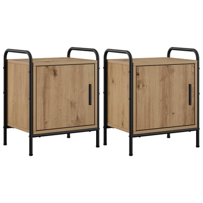 Bedside Cabinet 2 pcs Artisan Oak