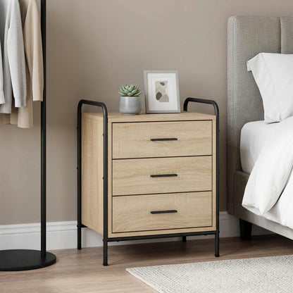 vidaXL Bedside Cabinet Sonoma Oak 48 x 36.5 x 60 cm Engineered Wood 1