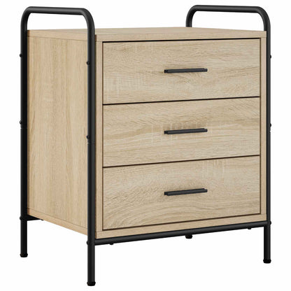 vidaXL Bedside Cabinet Sonoma Oak 48 x 36.5 x 60 cm Engineered Wood 2