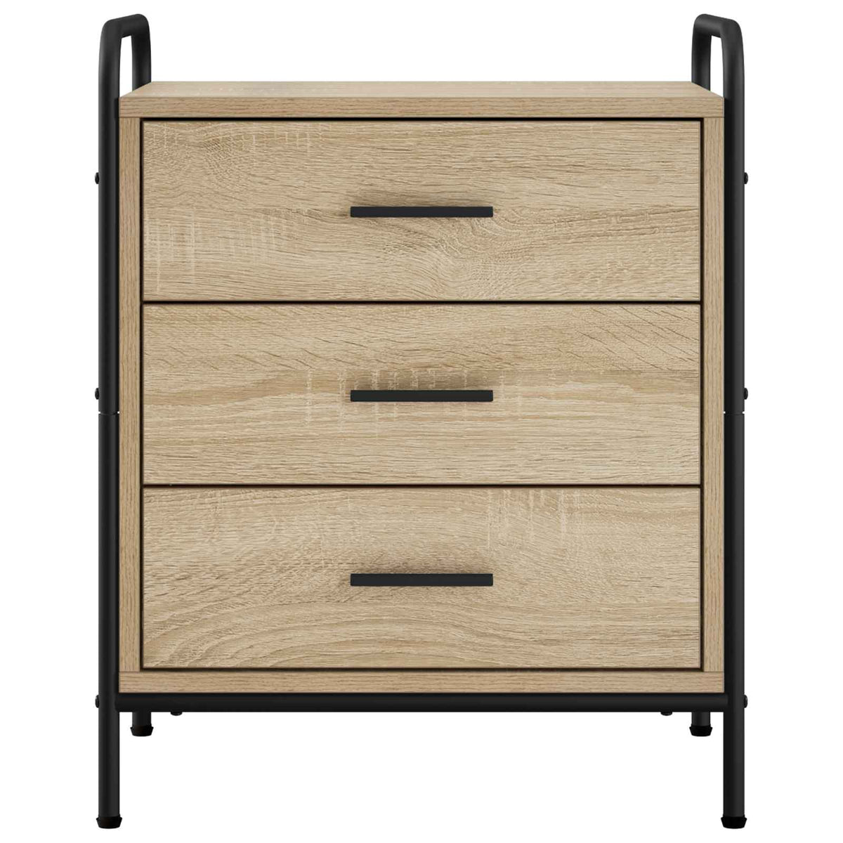 vidaXL Bedside Cabinet Sonoma Oak 48 x 36.5 x 60 cm Engineered Wood 4