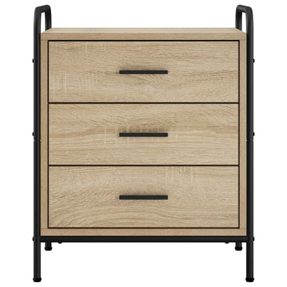 vidaXL Bedside Cabinet Sonoma Oak 48 x 36.5 x 60 cm Engineered Wood 4