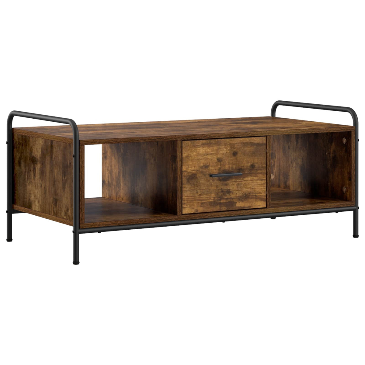 vidaXL Coffee Table Smoked Oak 99.5 x 49 x 41 cm Engineered Wood 2