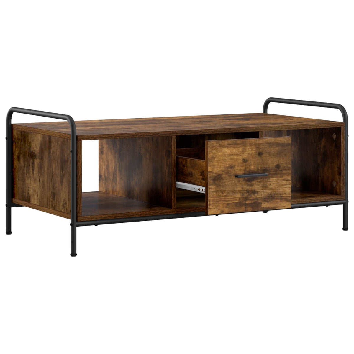 vidaXL Coffee Table Smoked Oak 99.5 x 49 x 41 cm Engineered Wood 3
