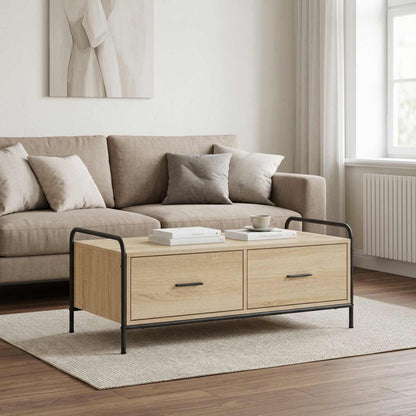Coffee Table 99.5 x 49 x 41 cm Engineered Wood Sonoma oak