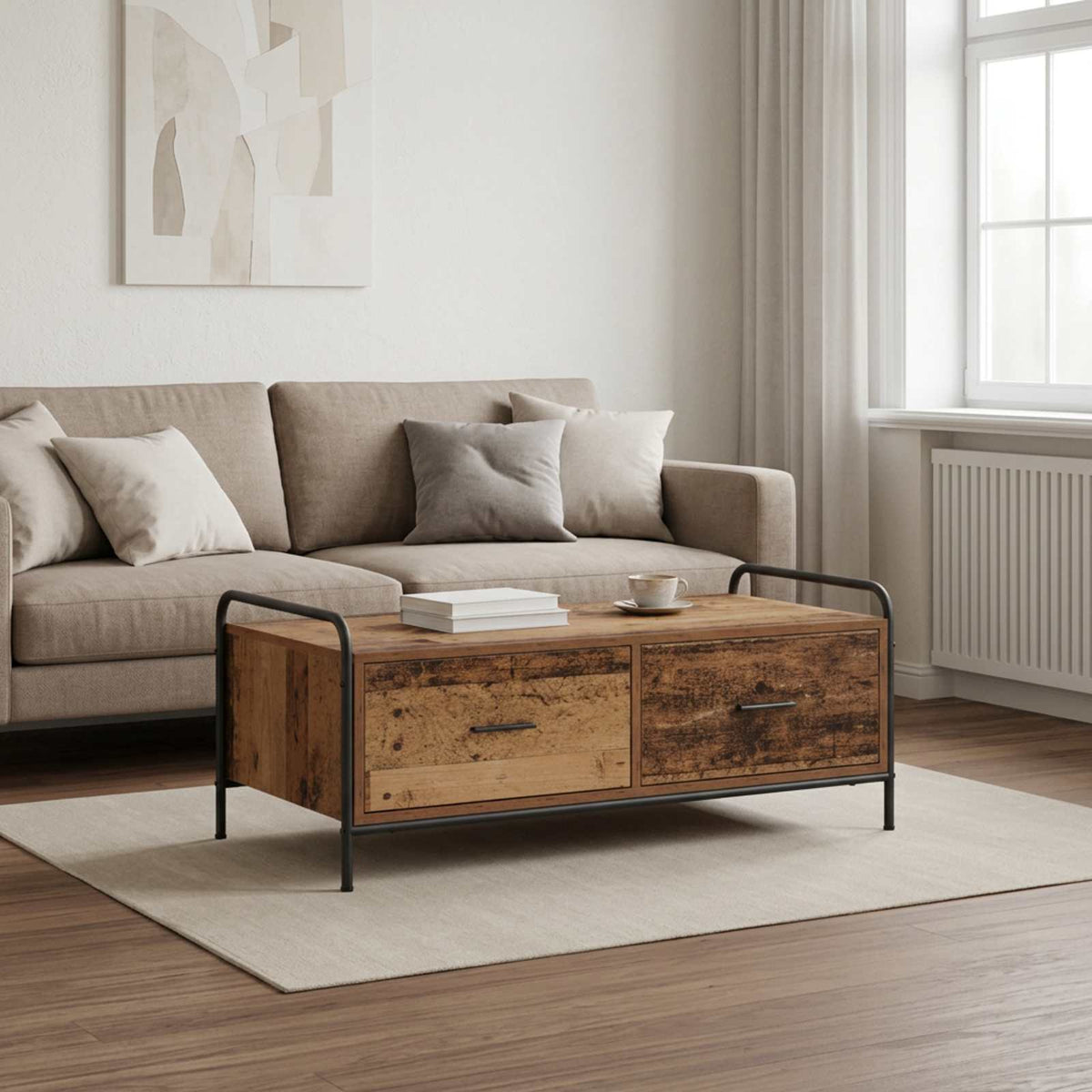 Coffee Table 99.5 x 49 x 41 cm Engineered Wood Old wood