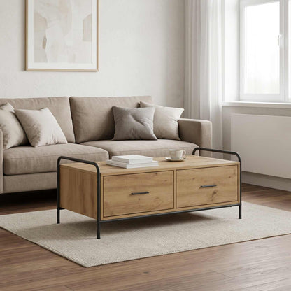 Coffee Table 99.5 x 49 x 41 cm Engineered Wood Artisan oak
