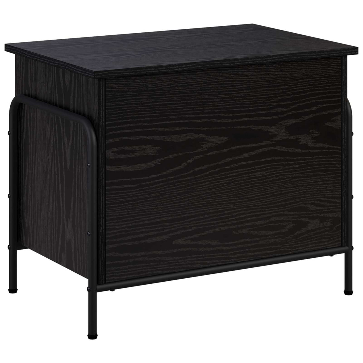 vidaXL Storage Box Black Oak 60 x 40 x 49.5 cm Engineered Wood 2