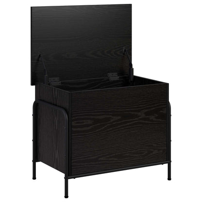 vidaXL Storage Box Black Oak 60 x 40 x 49.5 cm Engineered Wood 3
