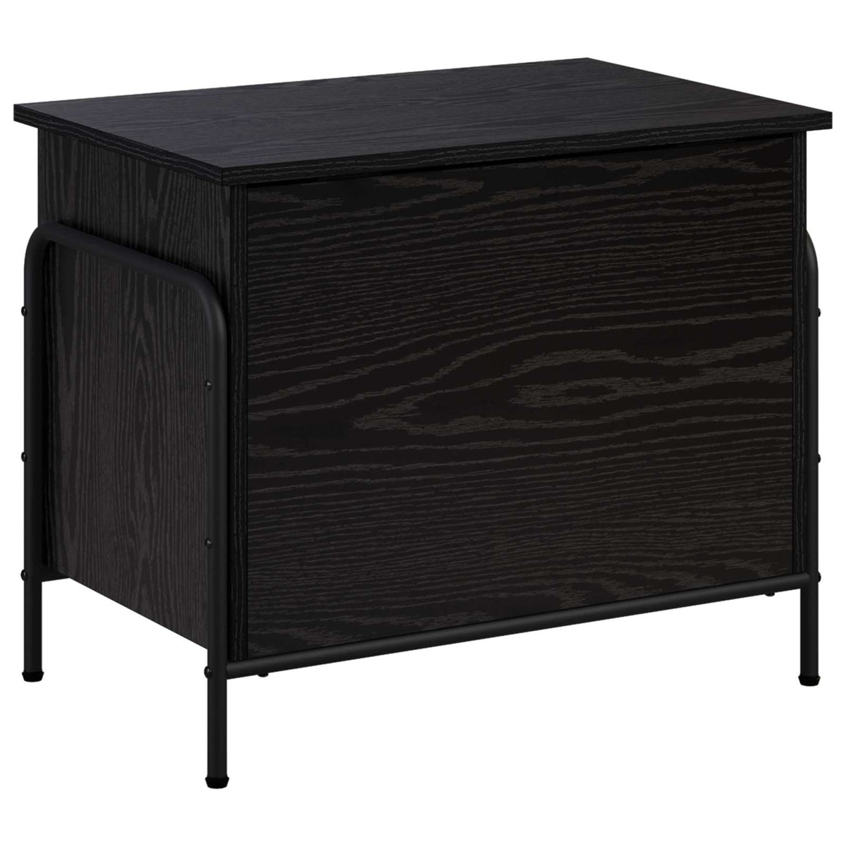 vidaXL Storage Box Black Oak 60 x 40 x 49.5 cm Engineered Wood 5