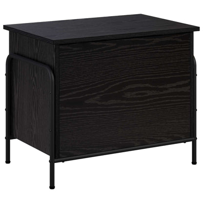 vidaXL Storage Box Black Oak 60 x 40 x 49.5 cm Engineered Wood 5