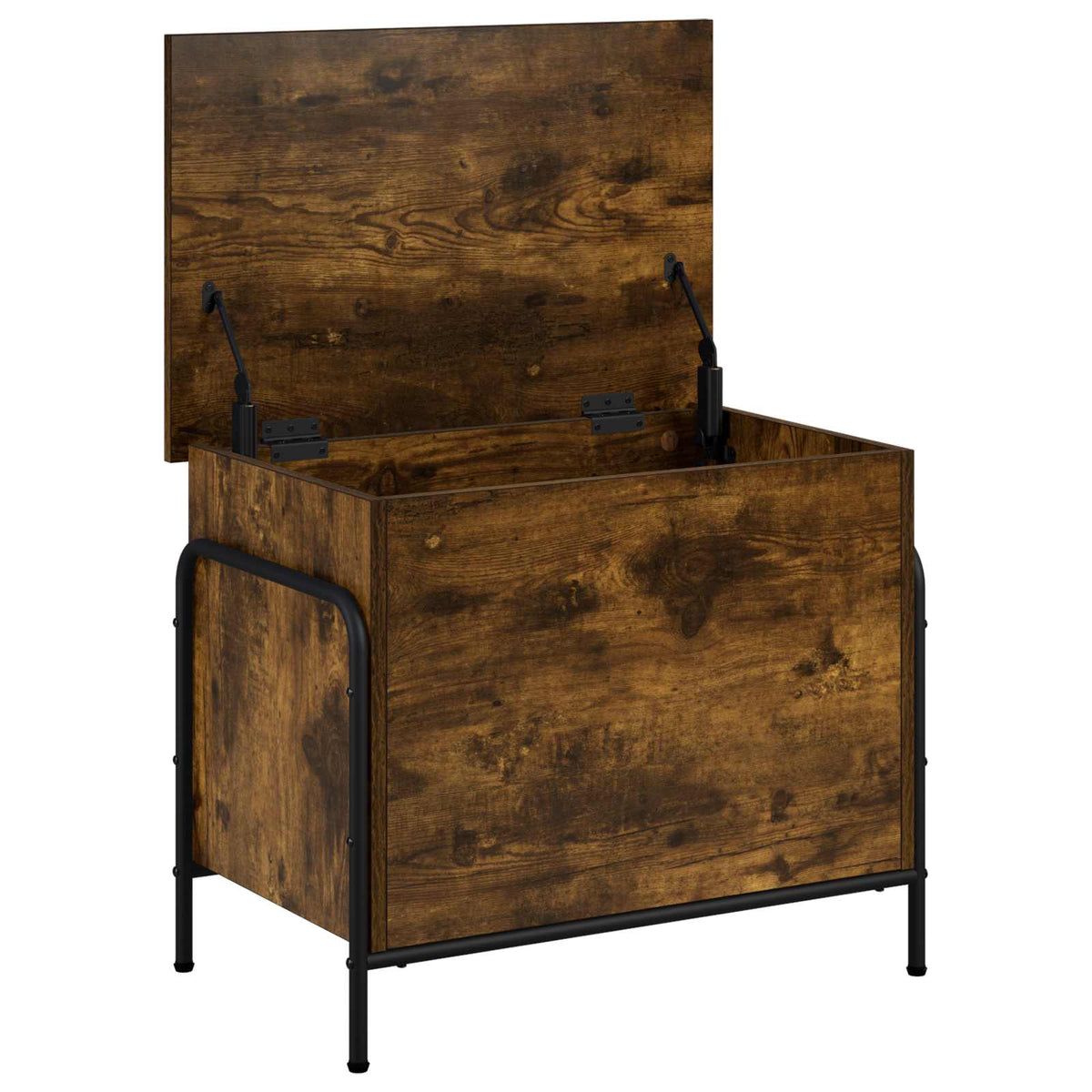 vidaXL Storage Box Smoked Oak 60 x 40 x 49.5 cm Engineered Wood 3