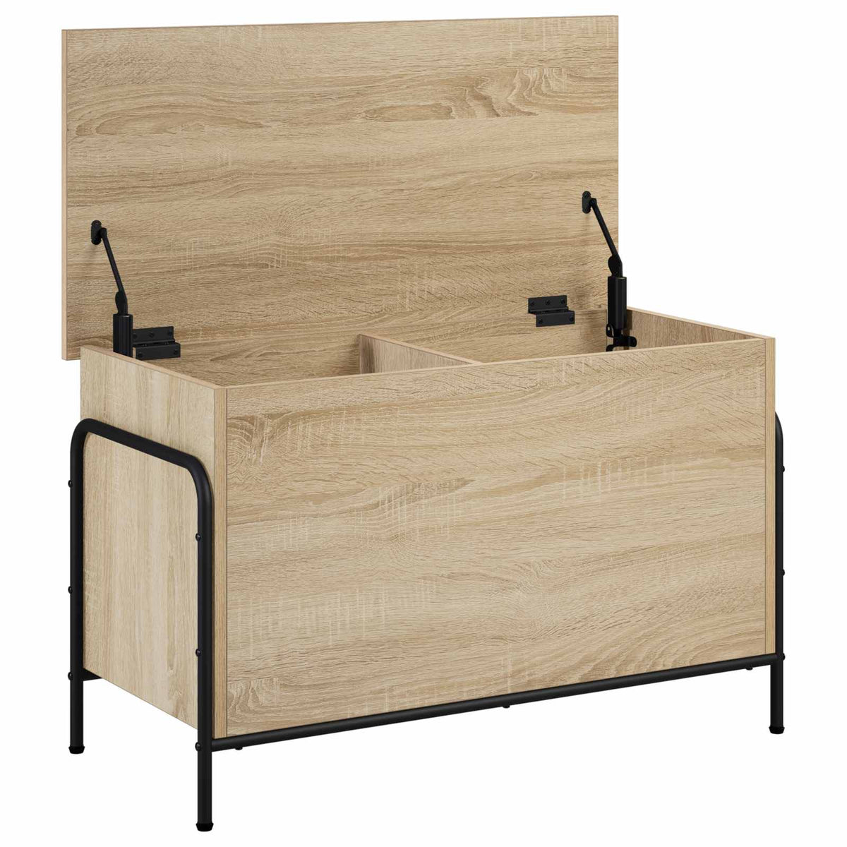 vidaXL Storage Box Sonoma Oak 80 x 40 x 49.5 cm Engineered Wood 3