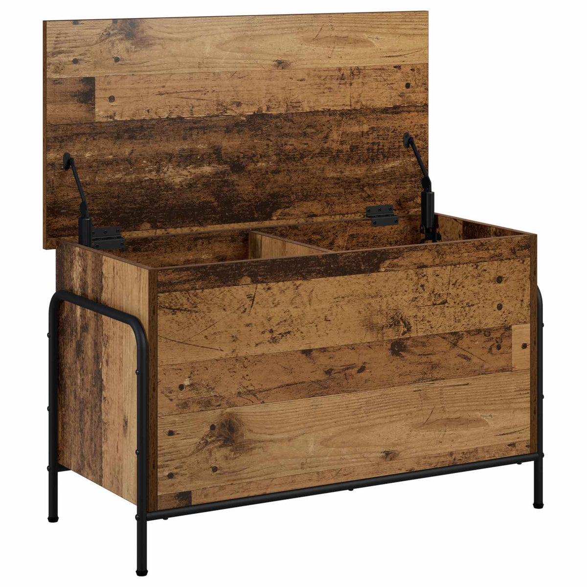 vidaXL Storage Box Old Wood 80 x 40 x 49.5 cm Engineered Wood 3