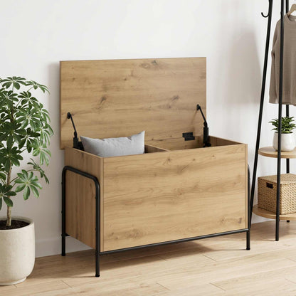 Storage Box Engineered Wood 80 x 40 x 49.5 cm Artisan oak