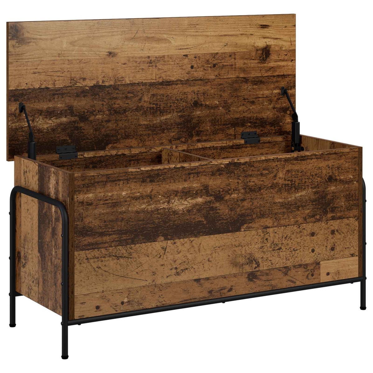 vidaXL Storage Box Old Wood 100 x 40 x 49.5 cm Engineered Wood 3
