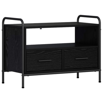 vidaXL TV Cabinet 67.5 x 33 x 50 cm Black Oak Engineered Wood 2