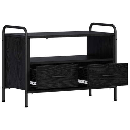 vidaXL TV Cabinet 67.5 x 33 x 50 cm Black Oak Engineered Wood 3