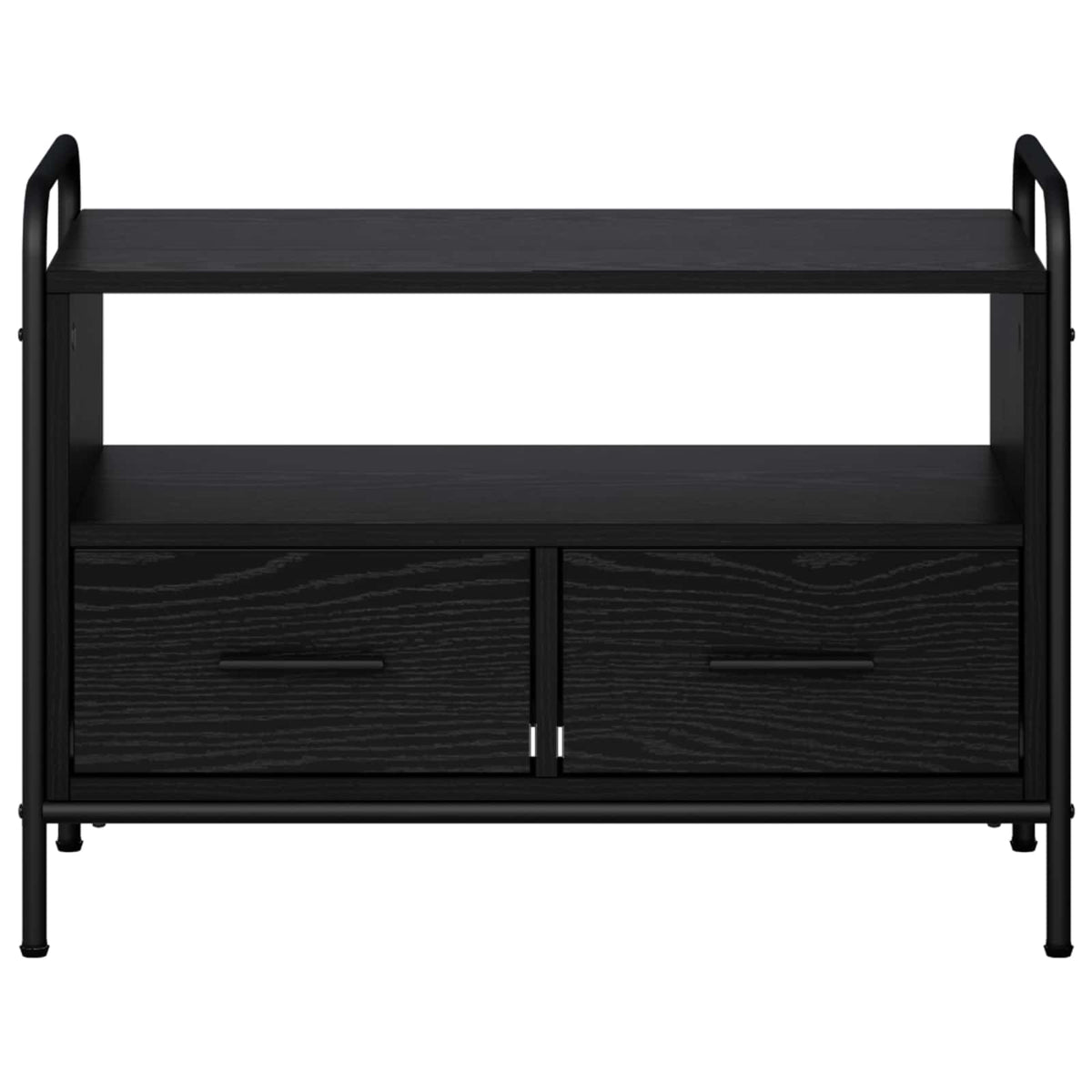 vidaXL TV Cabinet 67.5 x 33 x 50 cm Black Oak Engineered Wood 4