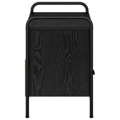 vidaXL TV Cabinet 67.5 x 33 x 50 cm Black Oak Engineered Wood 5