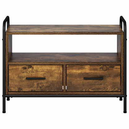 vidaXL TV Cabinet 67.5 x 33 x 50 cm Smoked Oak Engineered Wood 4