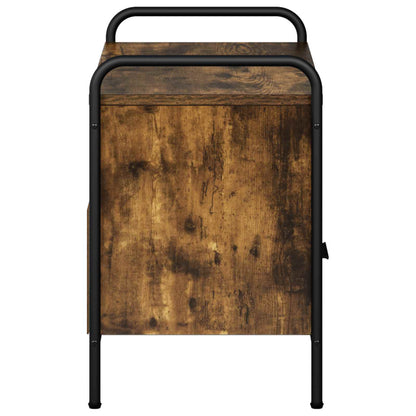 vidaXL TV Cabinet 67.5 x 33 x 50 cm Smoked Oak Engineered Wood 5