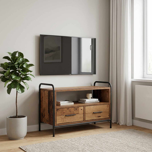 vidaXL TV Cabinet 67.5 x 33 x 50 cm Old Wood Engineered Wood 1