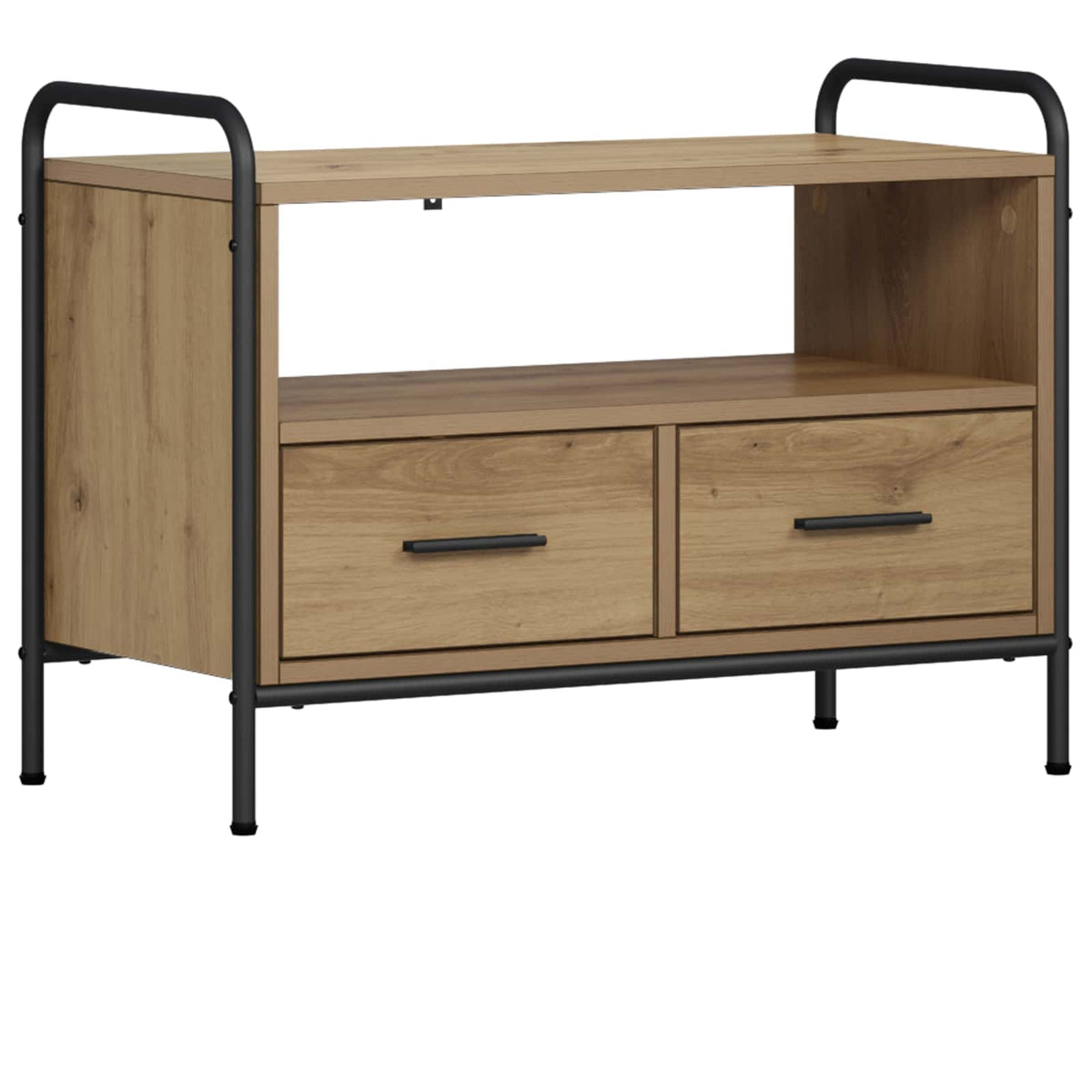 vidaXL TV Cabinet 67.5 x 33 x 50 cm Artisan Oak Engineered Wood 2