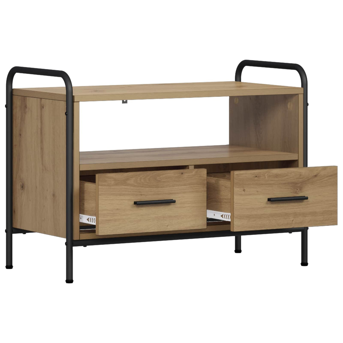 vidaXL TV Cabinet 67.5 x 33 x 50 cm Artisan Oak Engineered Wood 3