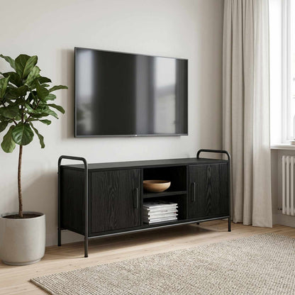 TV Cabinet Engineered Wood 99 x 33 x 50 cm Black oak
