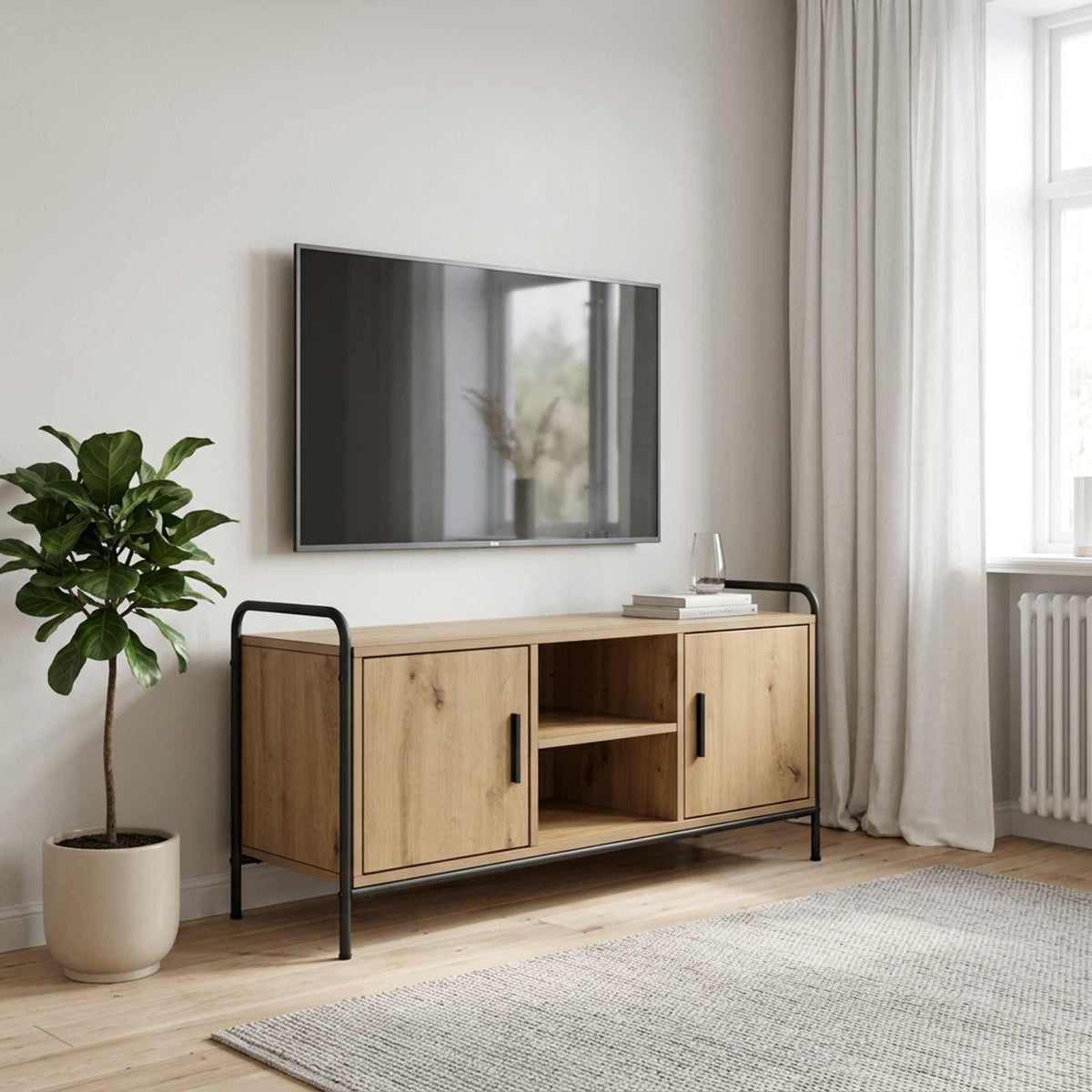 TV Cabinet Engineered Wood 99 x 33 x 50 cm Artisan oak