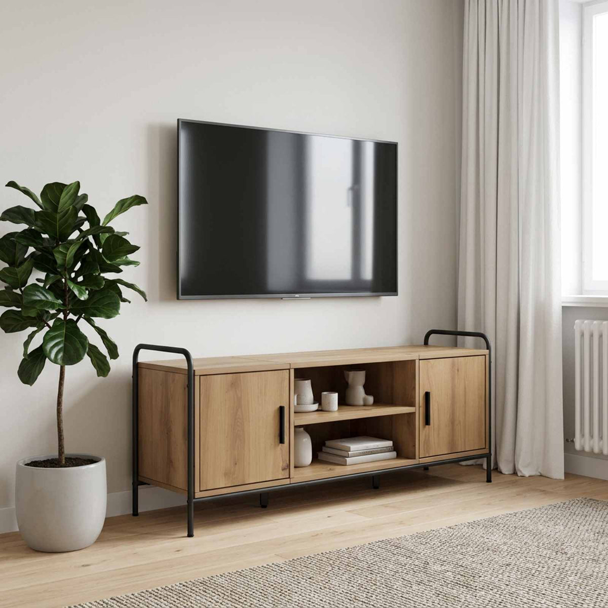 vidaXL TV Cabinet 119 x 33 x 50 cm Artisan Oak 1