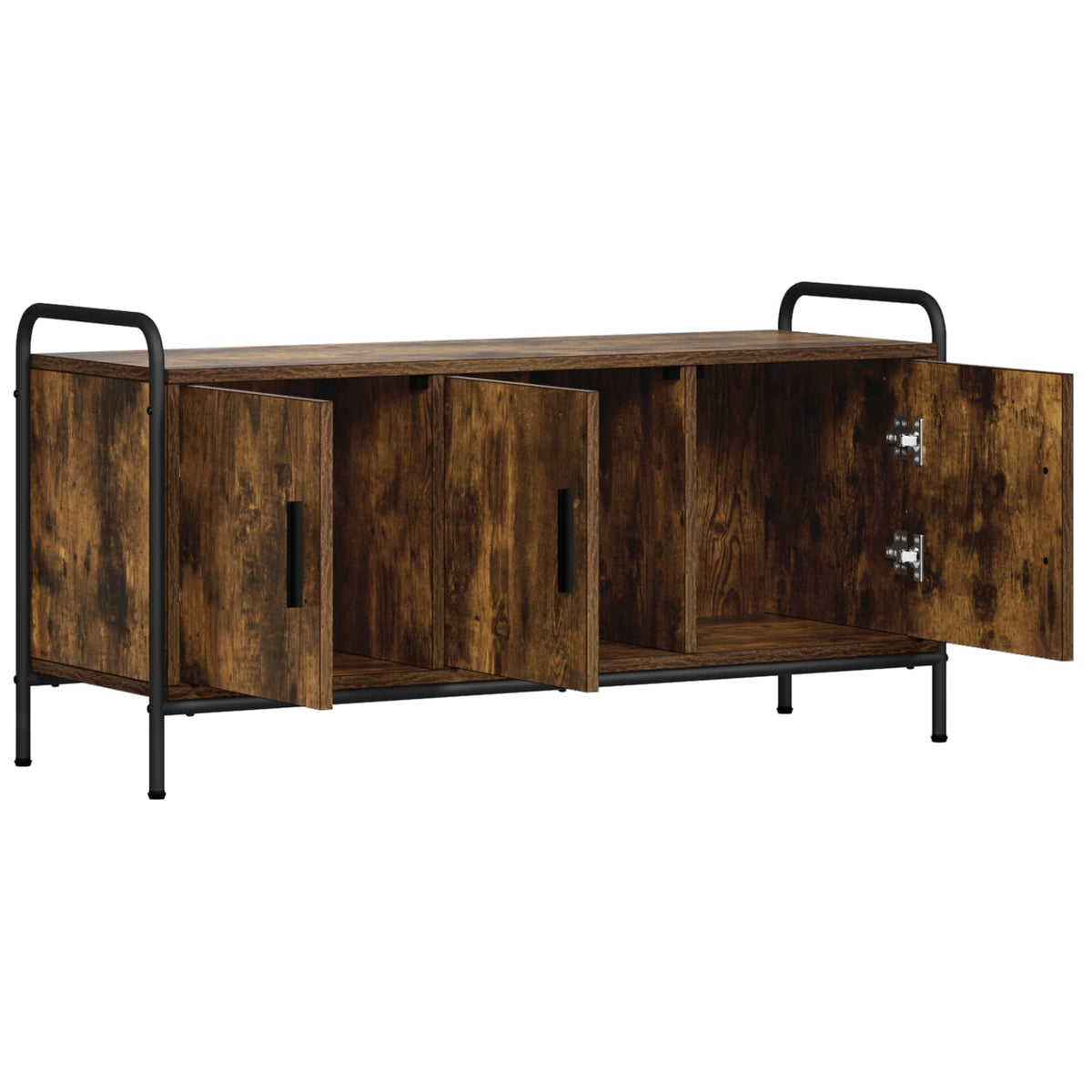 vidaXL TV Cabinet 99 x 33 x 50 cm Smoked Oak Engineered Wood 3