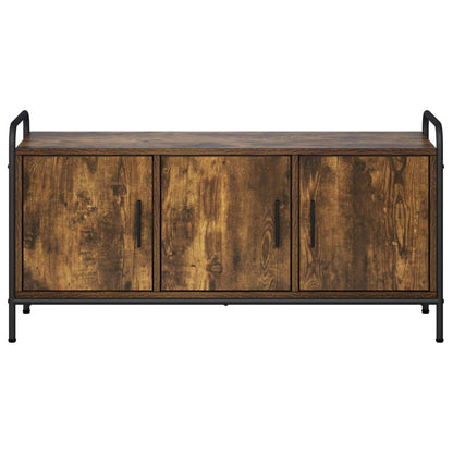 vidaXL TV Cabinet 99 x 33 x 50 cm Smoked Oak Engineered Wood 4
