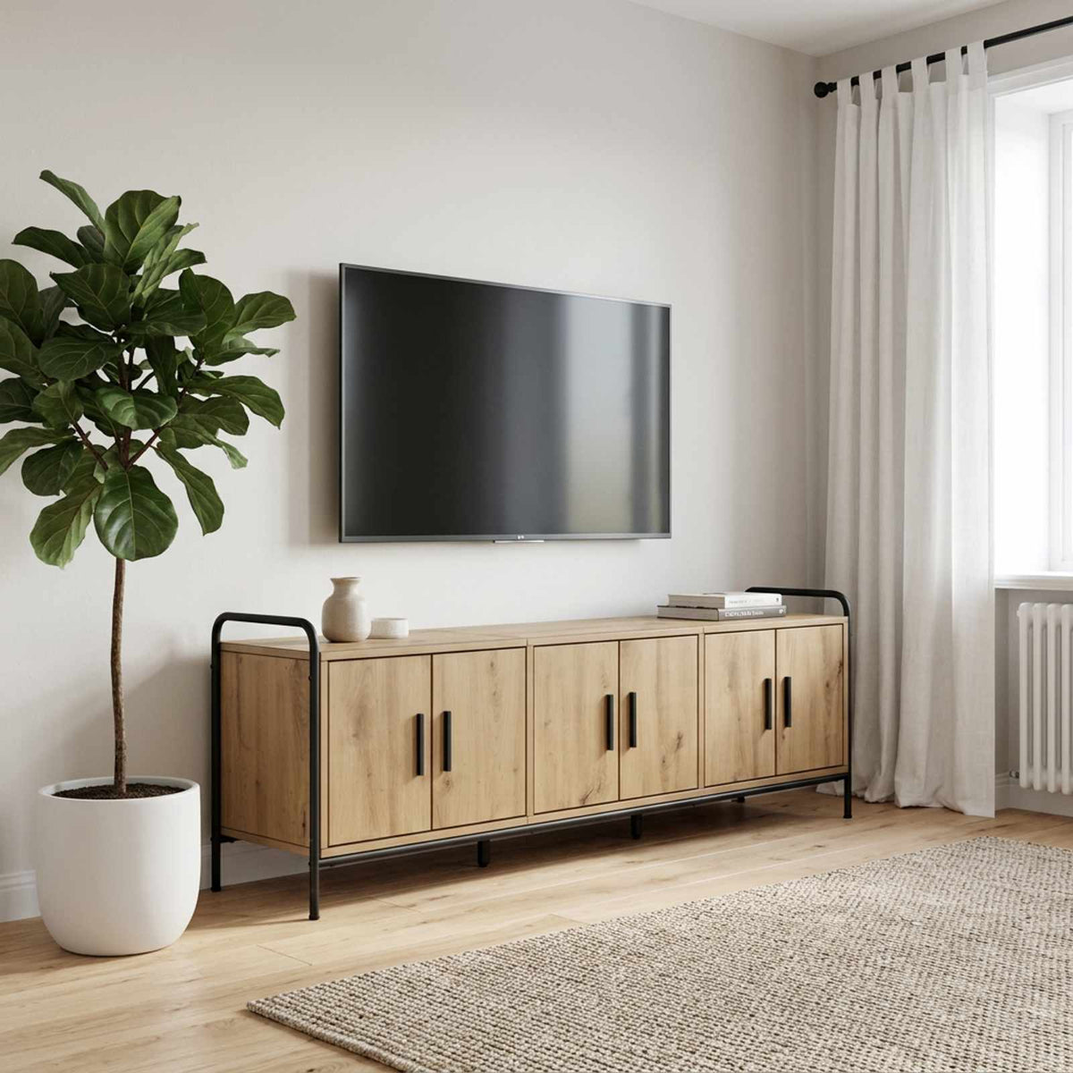 TV Cabinet Engineered Wood Artisan oak 146 x 33 x 50 cm