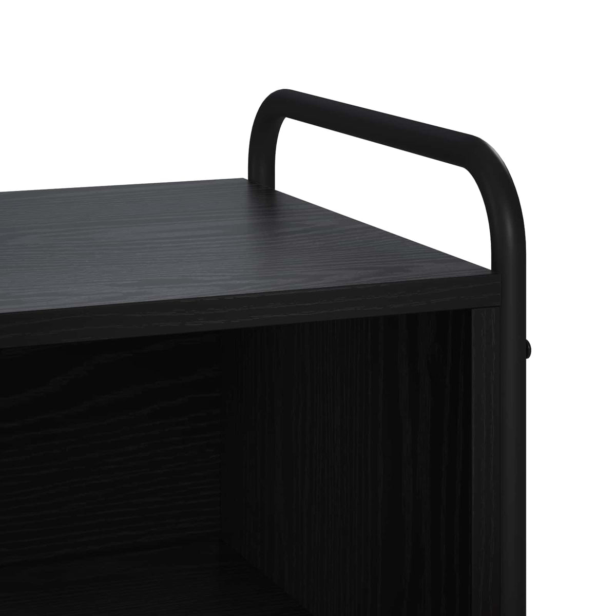 vidaXL TV Cabinet 80 x 39.5 x 50 cm Black Oak Engineered Wood 6