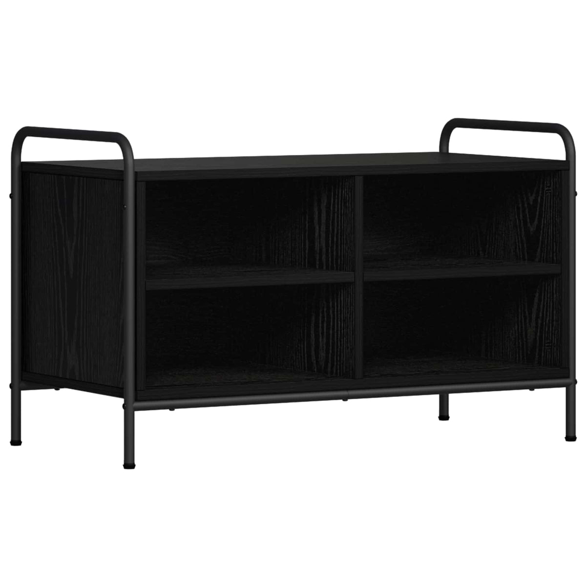 vidaXL TV Cabinet 80 x 39.5 x 50 cm Black Oak Engineered Wood 2