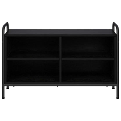 vidaXL TV Cabinet 80 x 39.5 x 50 cm Black Oak Engineered Wood 3