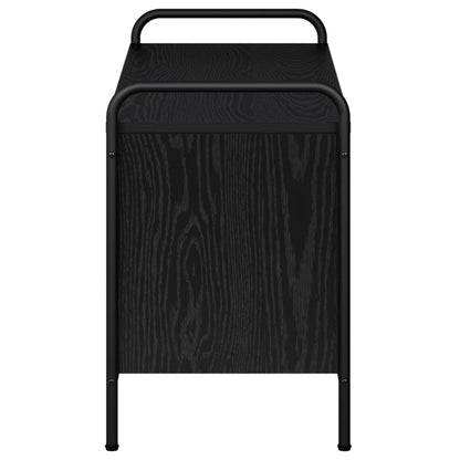 vidaXL TV Cabinet 80 x 39.5 x 50 cm Black Oak Engineered Wood 4