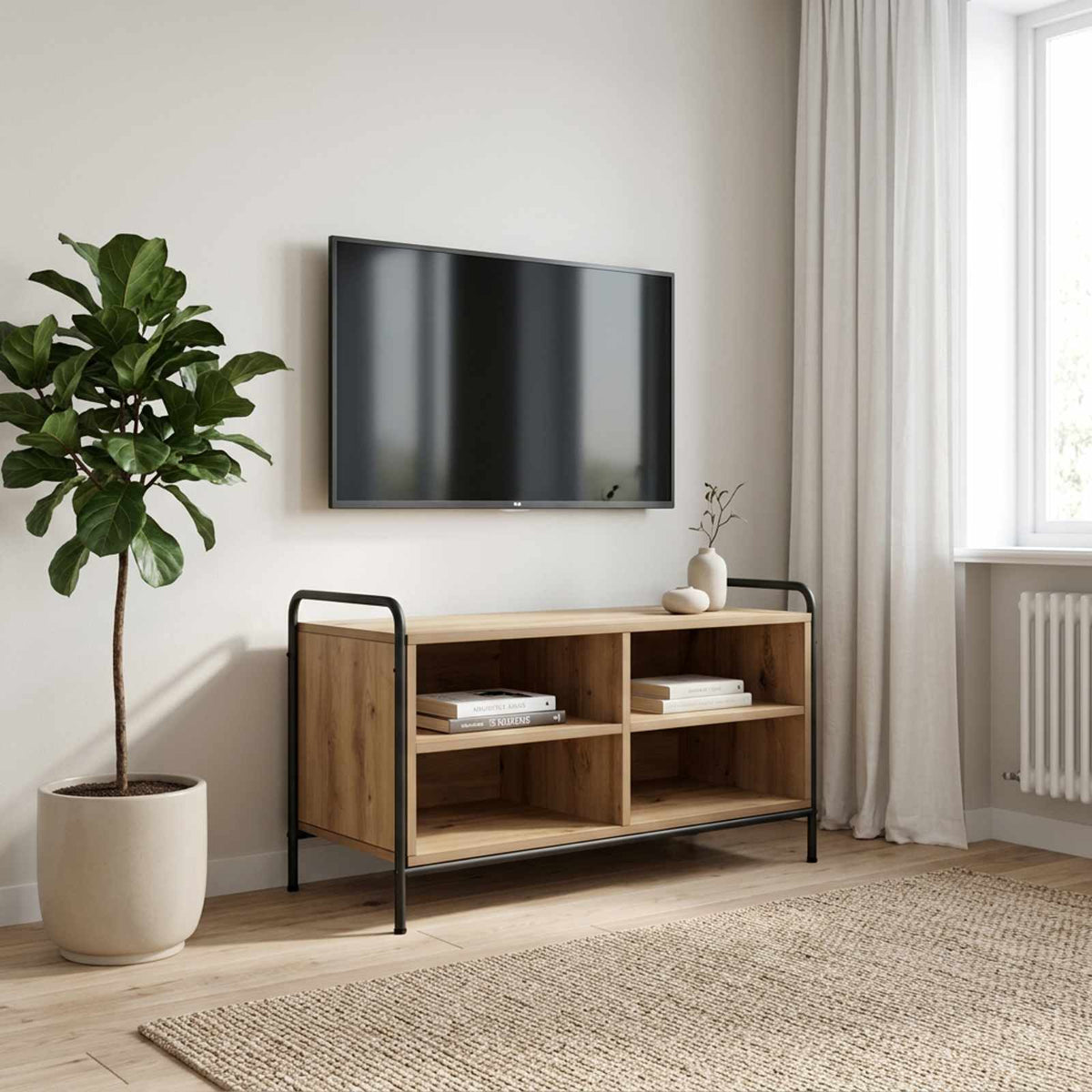 vidaXL TV Cabinet 80 x 39.5 x 50 cm Artisan Oak Engineered Wood 1