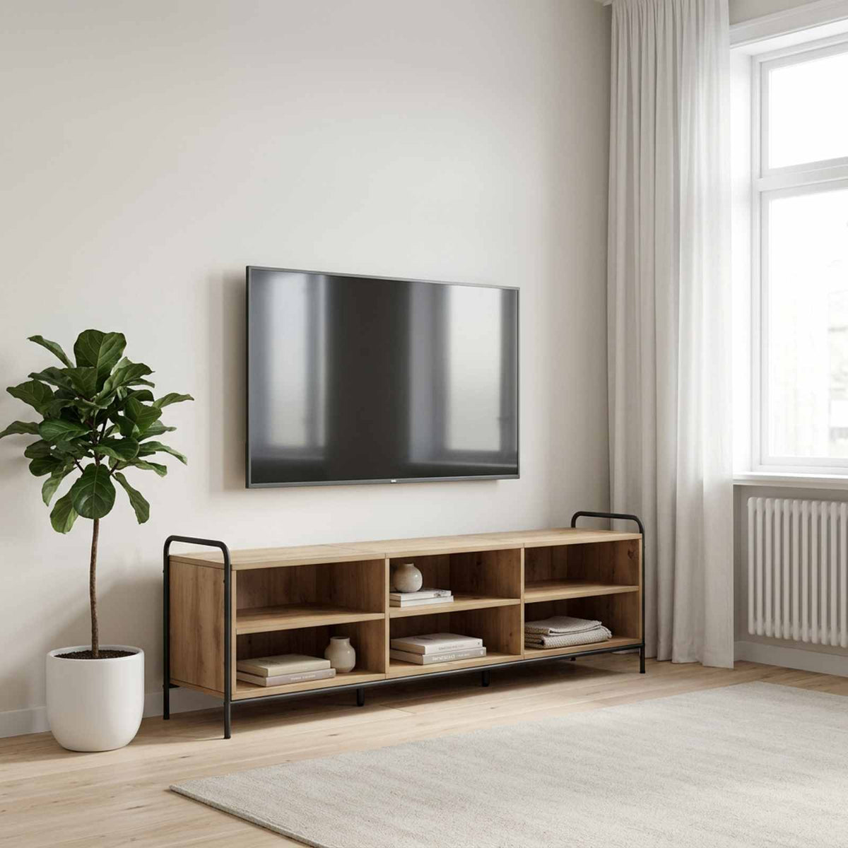 TV Cabinet 167.5 x 36.5 x 50 cm Engineered Wood Artisan oak