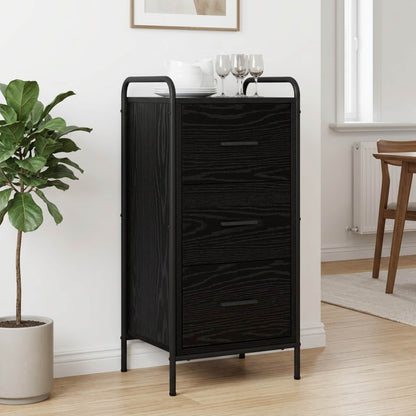 vidaXL Sideboard Black Oak 40 x 33 x 80.5 cm Engineered Wood 1