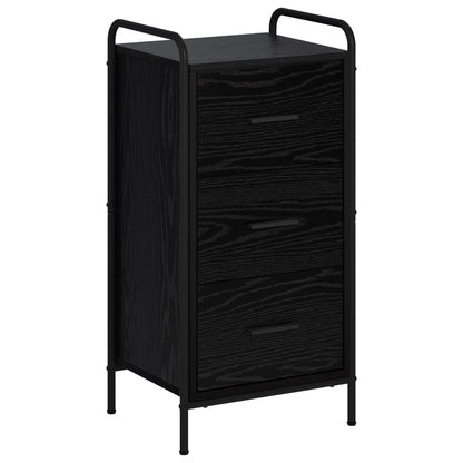 vidaXL Sideboard Black Oak 40 x 33 x 80.5 cm Engineered Wood 2